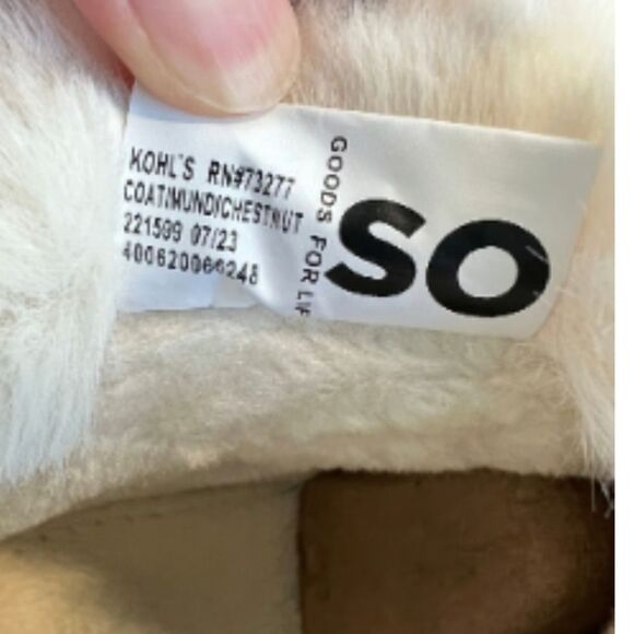 SO FAUX FUR SUEDE BOOTS Chestnut Sz 8 NWT - Picture 9 of 9